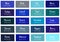 Blue Tone Color Shade Background with Code and Name