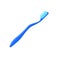 Blue toothbrush icon, flat style