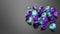 Blue topaz and amethyst diamonds on a black background.