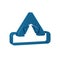 Blue Tourist tent icon isolated on transparent background. Camping symbol.