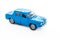 Blue toy car, vintage old model