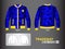 Blue tracksuit design vector illustration jacket design uniform