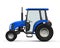 Blue Tractor Isolated