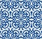 Blue traditional chinese with blue pattern seamless vector background design