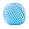 Blue traditional clew, crochet yarn ball isolated on white background