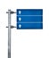 Blue traffic sign