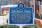 The Blue Trail marker in downtown Memphis, TN