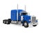 Blue Trailer Truck Isolated