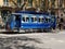 Blue Tram in Barcelona
