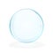 Blue translucent light sphere with glares and transparency