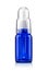 Blue transparent glass dropper cosmetic serum bottle