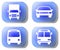 Blue transport buttons