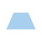 Blue trapezoid basic simple shapes isolated on white background, geometric trapezoid icon, 2d shape symbol trapezoid