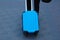 blue traveling suitcase