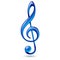 Blue treble clef