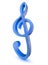 Blue treble clef symbol