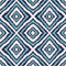 Blue Trendy Ikat Vector Seamless Pattern.