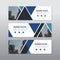 Blue triangle abstract corporate business banner template,