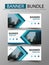 Blue triangle business banner template, header cover for website design template. horizontal banner layout