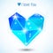 Blue triangle heart