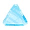 Blue Triangle Ice Shaped Element for Game and Web Design Vector Illustration