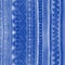 Blue tribal striped seamless pattern. Watercolor raster texture in ethnic style