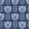 Blue tulip flower seamless pattern illustration. geometry style. Vector