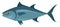 Blue tuna fish, illustration, vector