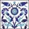 Blue Turkish Floral Tile Pattern