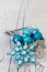 Blue Turquoise Christmas Ornaments In Box