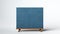 Blue Tweed Sign Mockup On Wooden Easel - Minimalistic Canvas Design