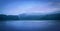 Blue twilight over the lake