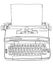 Blue Typewriter vintage