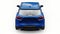 Blue ultra-modern SUV with a catchy expressive design for young people and families on a white isolated background. 3d