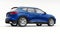 Blue ultra-modern SUV with a catchy expressive design for young people and families on a white isolated background. 3d