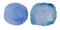 Blue, ultramarine round shape watercolor stains. Watercolor. Smooth transition of wet paint. Watercolor texture element