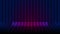 Blue ultraviolet neon glowing striped wall and floor abstract animated background