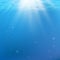 Blue under water background. Rays of light vector illustration
