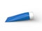 Blue unlabled plastic tube with white cap - toothpaste