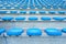 Blue vacant seats stadium