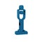 Blue Vacuum cleaner icon isolated on transparent background.