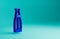 Blue Vape liquid bottle for electronic cigarettes icon isolated on blue background. Minimalism concept. 3D render