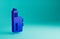 Blue Vape mod device icon isolated on blue background. Vape smoking tool. Vaporizer Device. Minimalism concept. 3D