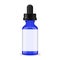 Blue vaping juice bottle