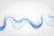 Blue vector color abstract wave. Wave design element. The flow of a transparent swirling wave.