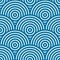 Blue vector endless pattern created with thin undulate stripes a