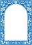 Blue vector floral arch frame