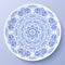 Blue vector floral ornament decorative plate