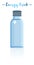 Blue vector illustration of a small bottle of vitamins energy dr