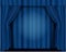 Blue vector illustration theatrical curtains